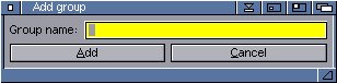 The Add group window