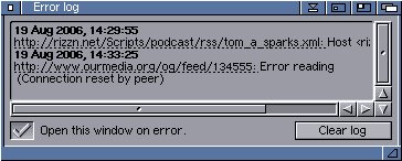 The Errors window